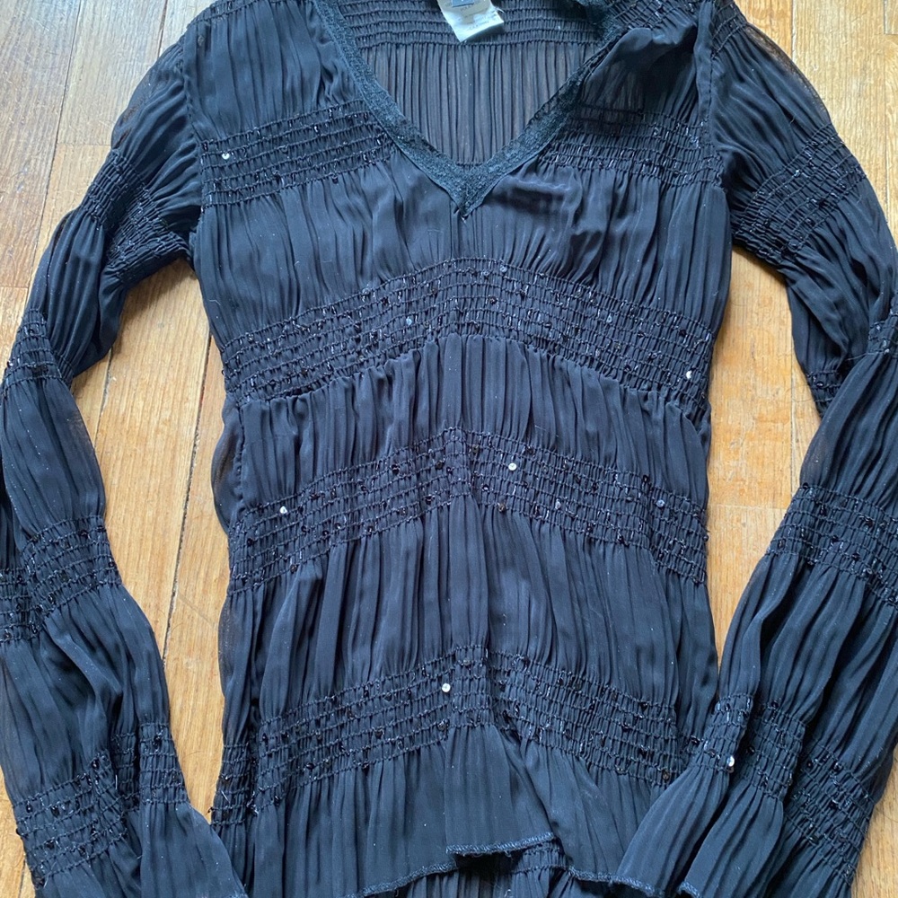 Y2K BEBE - Elegant Black Long Sleeve Top
